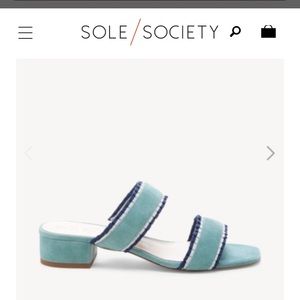 NWT Light blue sole society sandals